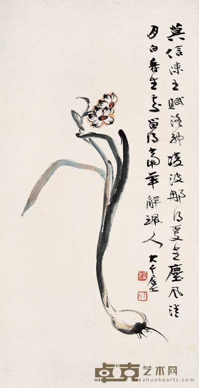张大千 月白香生 立轴 62×31.5cm